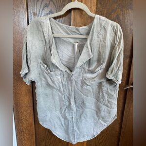 Free People acid washed oversized shirt